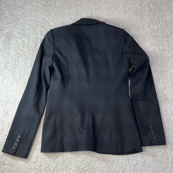 Saks Fifth Avenue Signature Wool Suit Jacket Blazer Black Tweed Size 2 Business - Picture 5 of 15